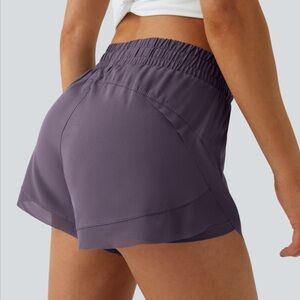 Halara Mid-Rise Drawstring Mesh Running Shorts 3” NWT